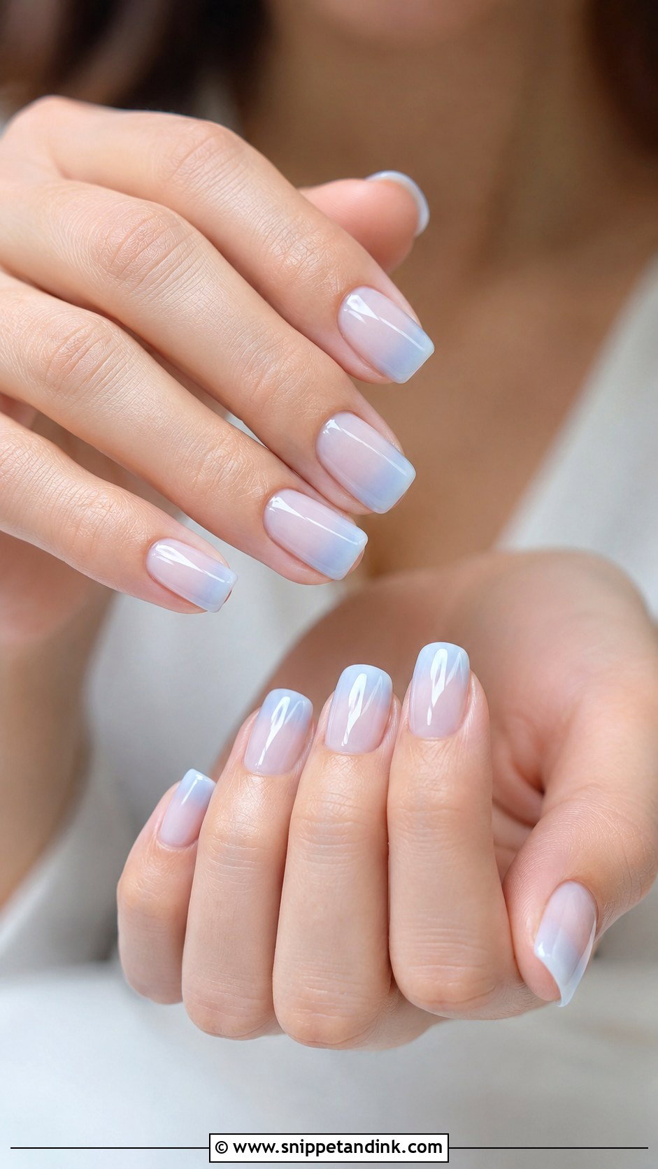 Light Blue Square Wedding Nails - Snippet and Ink - 20 Light Blue Wedding Nails
