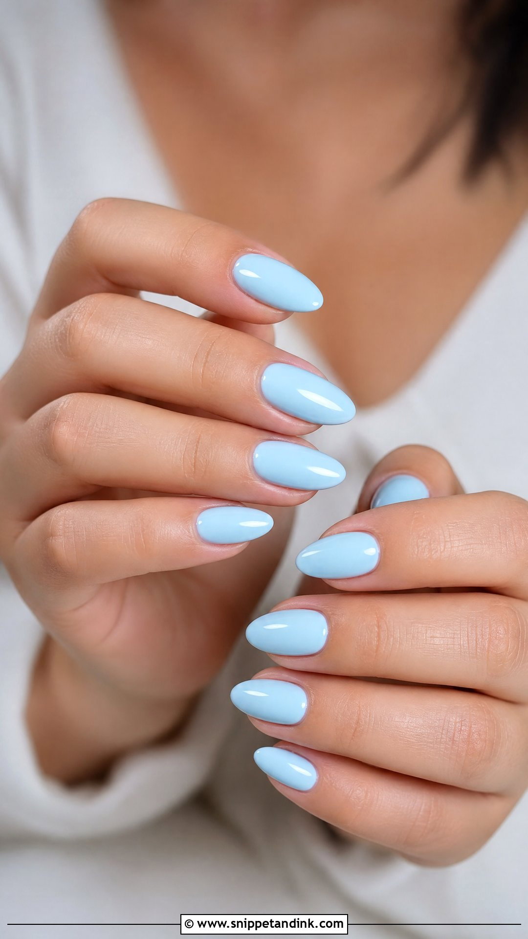 Light Blue Wedding Guest Nails - Snippet and Ink - 25 Simple Wedding Guest Nails