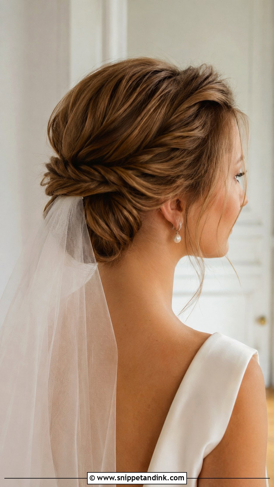 Light Brown Wedding Hair With Veil - Snippet and Ink - 15 Light Brown Wedding Hair Ideas