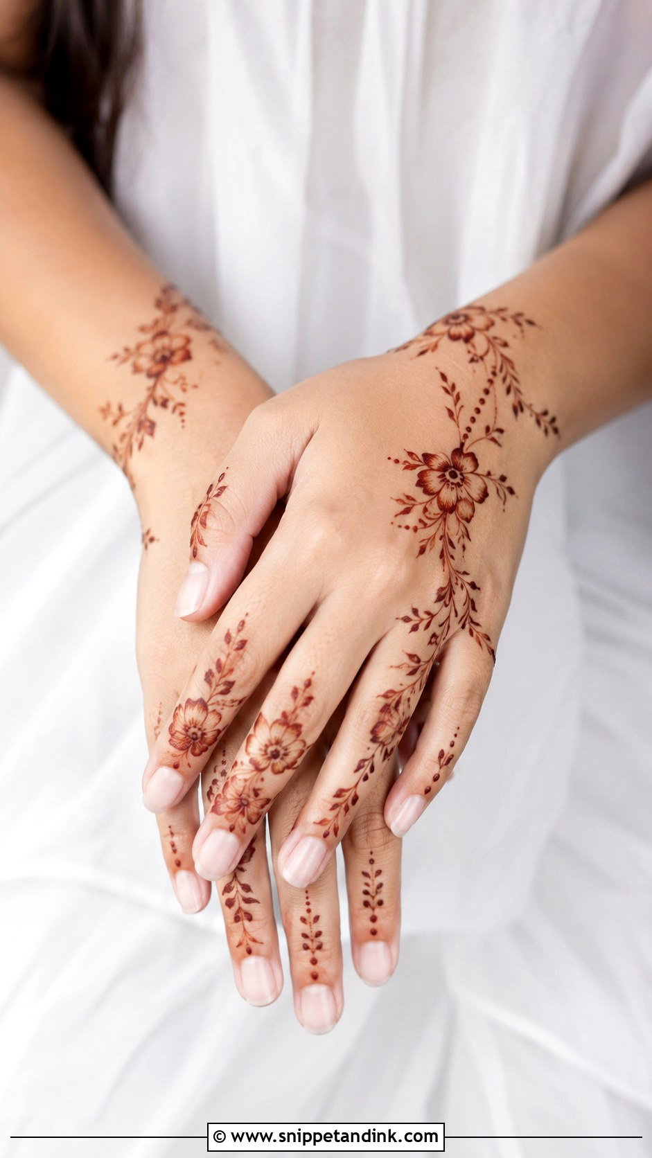 Light Floral Mehndi Design - Snippet and Ink - 35 Floral Mehndi Designs