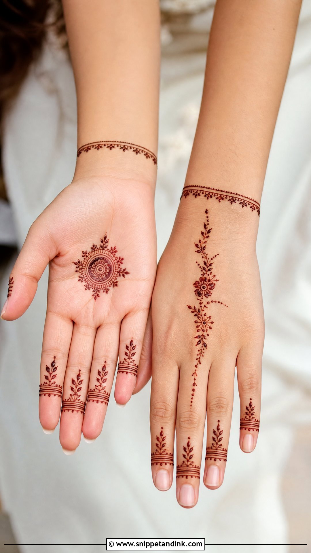 Light Nikkah Mehndi Design - Snippet and Ink - 30 Nikkah Mehndi Designs