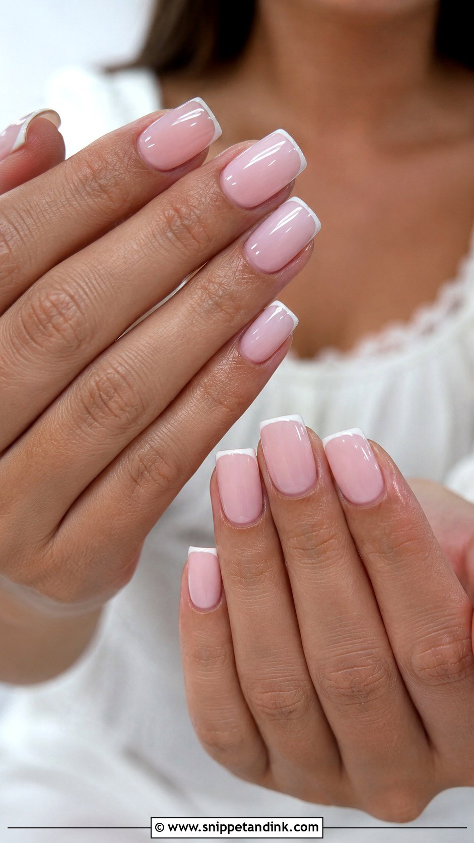 Light Pink Almond Bridal Nails - Snippet and Ink - 20 Light Pink Bridal Nails