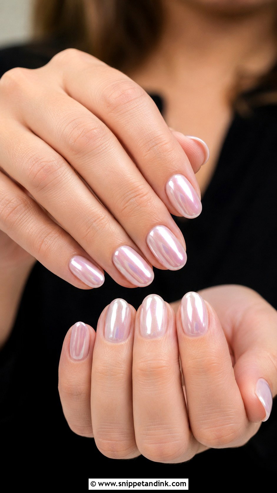 Light Pink Chrome Wedding Nails - Snippet and Ink - 20 Light Pink Wedding Nails