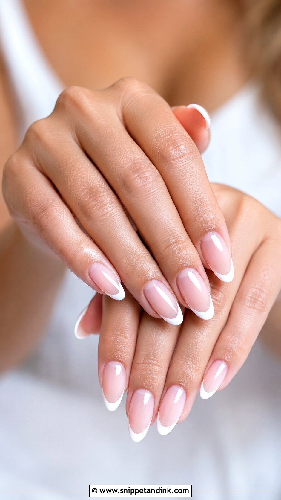Light Pink French Bridal Nails - Snippet and Ink - 20 Light Pink Bridal Nails