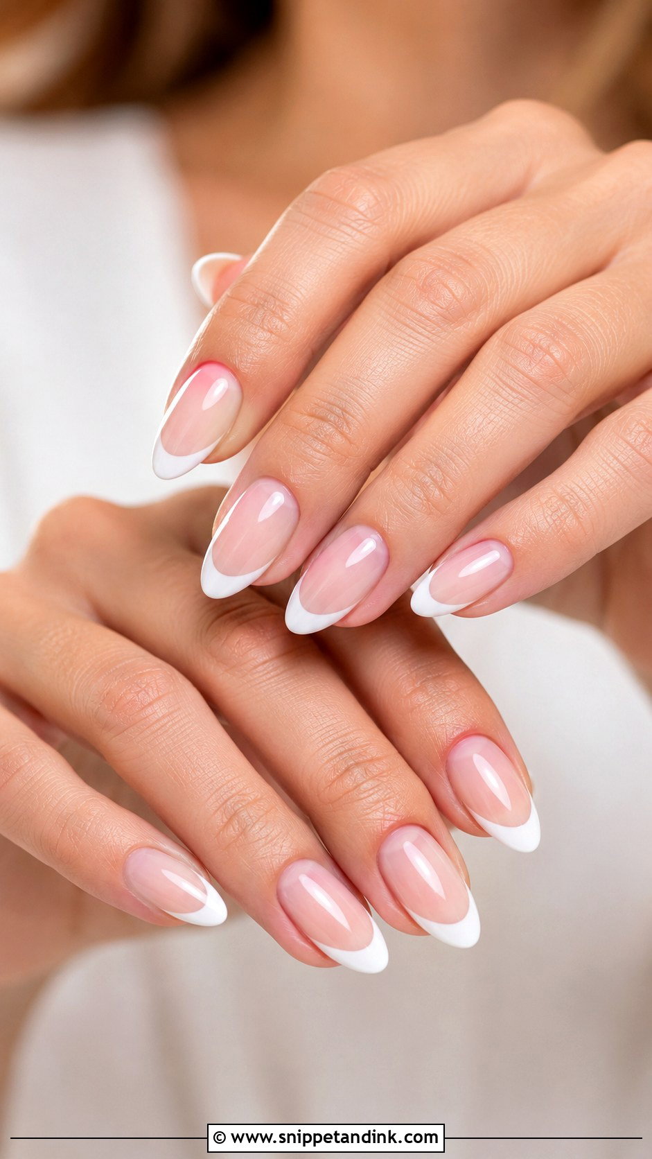 Light Pink French Tip Wedding Nails - Snippet and Ink - 20 Light Pink Wedding Nails