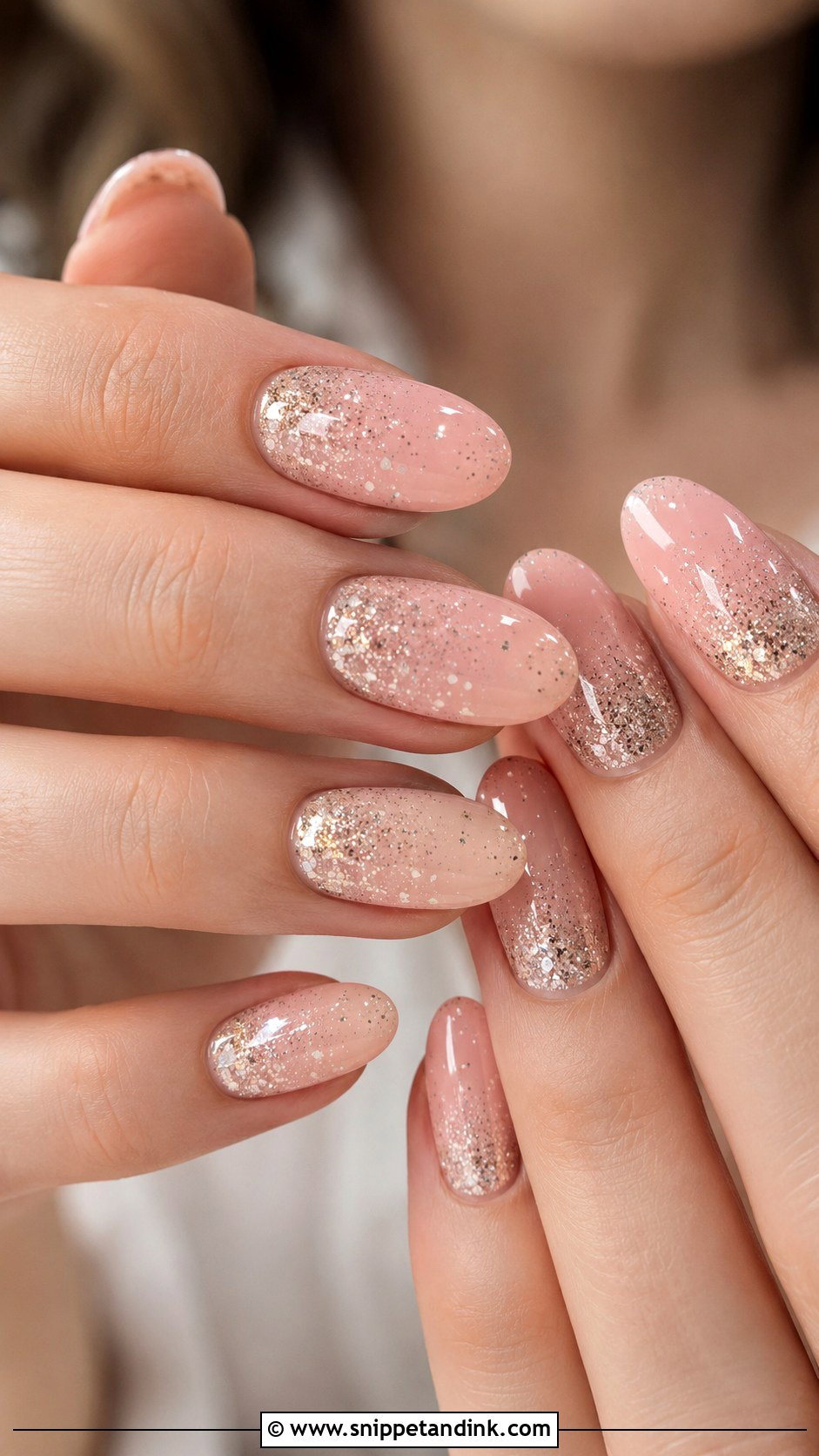 Light Pink Glitter Wedding Nails - Snippet and Ink - 20 Light Pink Wedding Nails