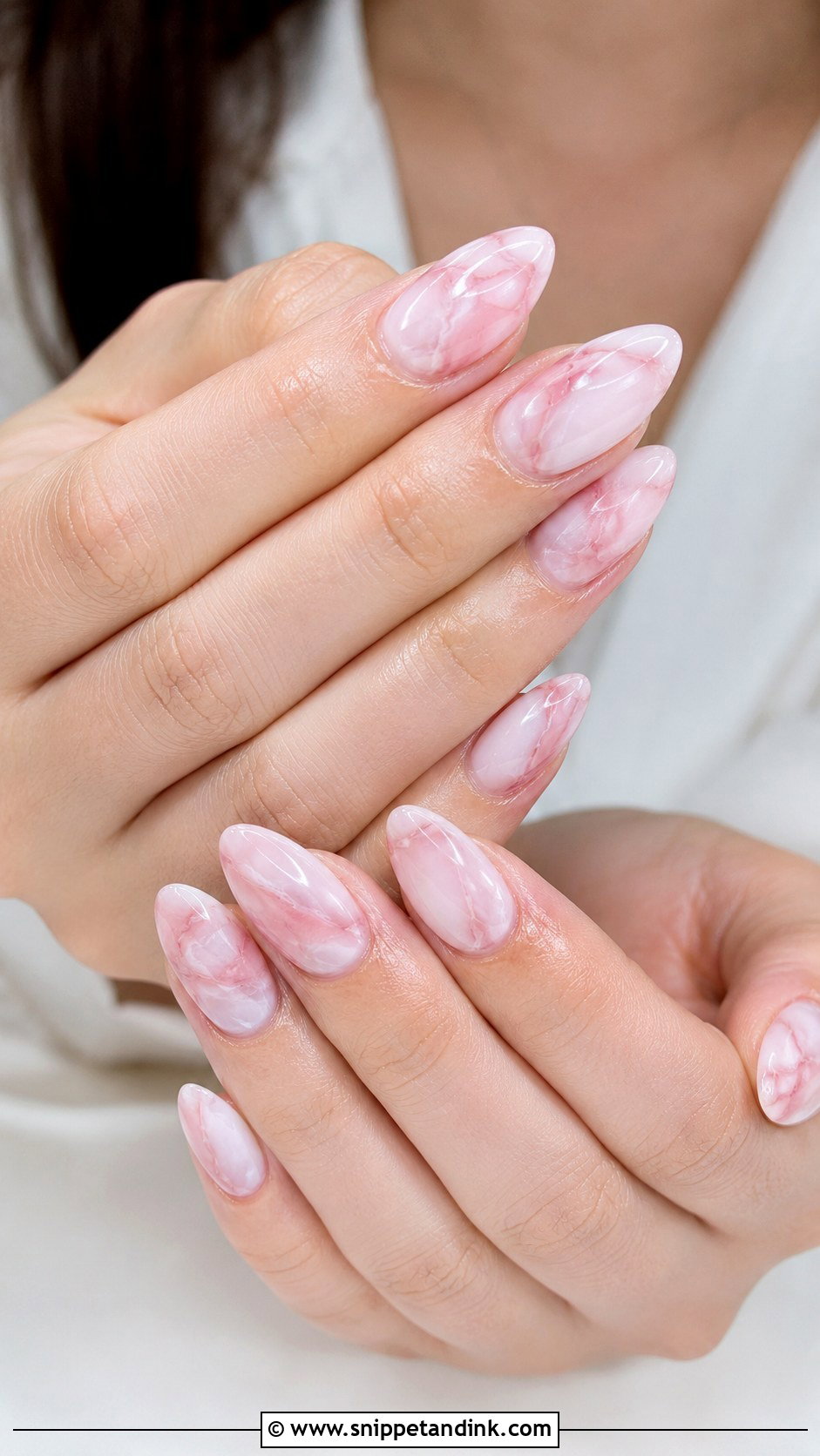 Light Pink Marble Wedding Nails - Snippet and Ink - 20 Light Pink Wedding Nails