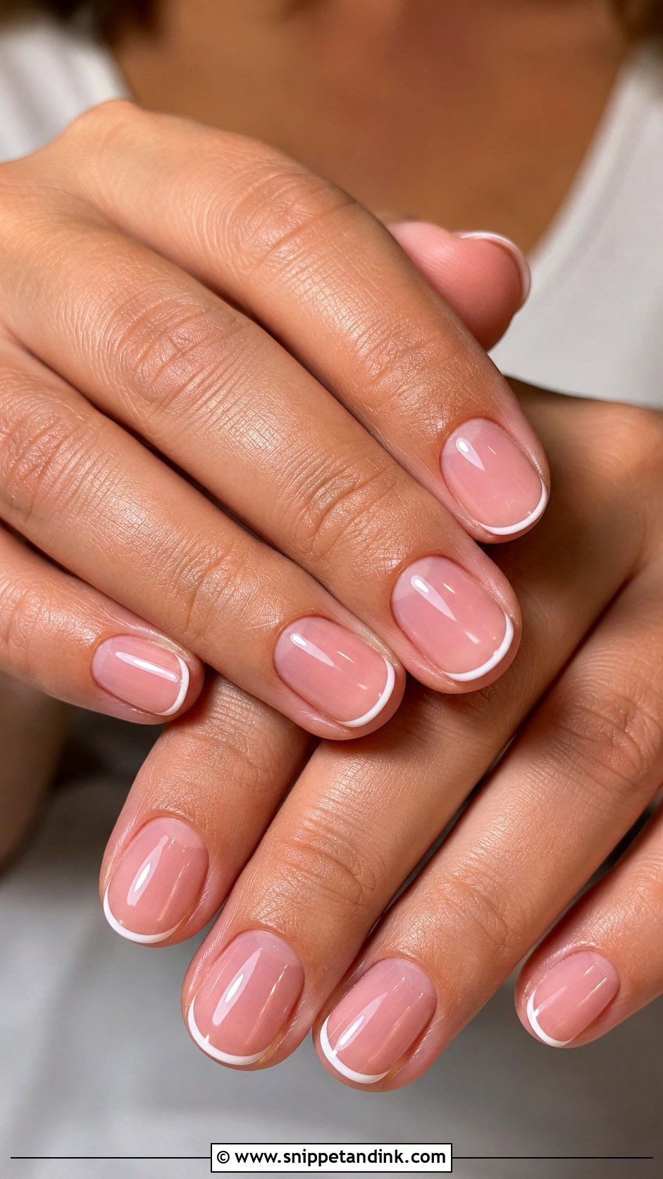 Light Pink Micro French Bridal Nails - Snippet and Ink - 20 Light Pink Bridal Nails