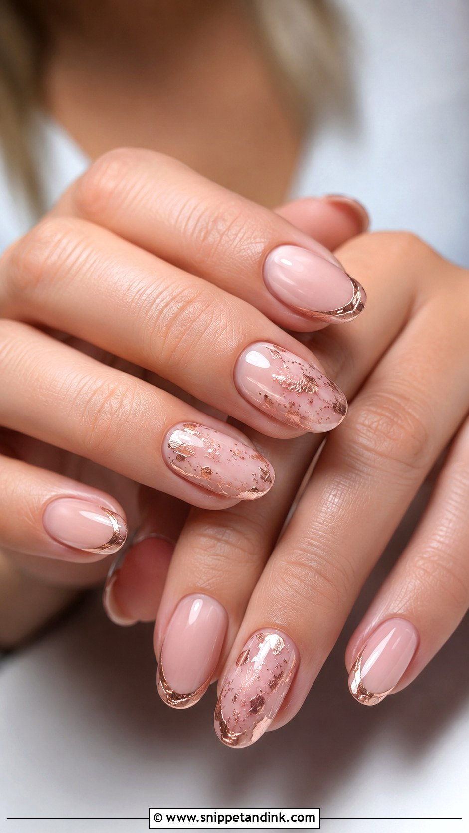 Light Pink Rose Gold Wedding Nails - Snippet and Ink - 20 Light Pink Wedding Nails