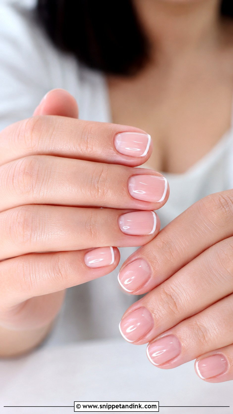 Light Pink Short Bridal Nails - Snippet and Ink - 20 Light Pink Bridal Nails