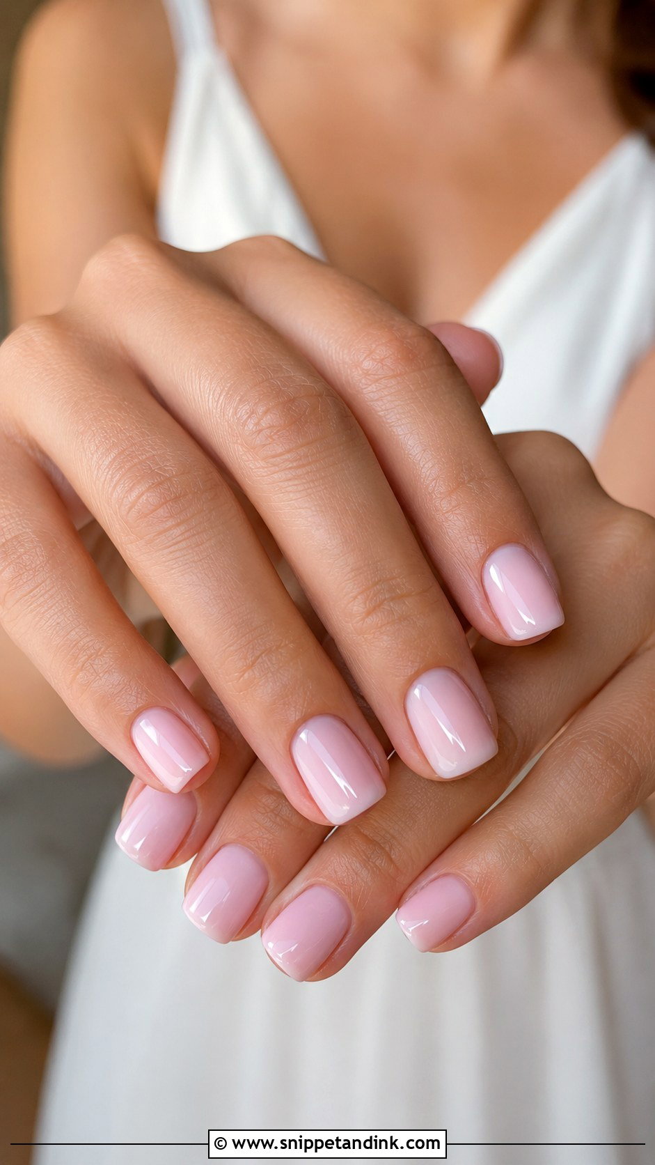 Light Pink Square Wedding Nails - Snippet and Ink - 20 Light Pink Wedding Nails