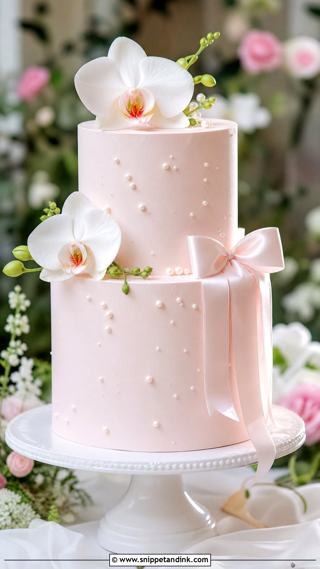 Light Pink Wedding Cake - Snippet and Ink - 25 Pink Colour Cake Designs for Wedding