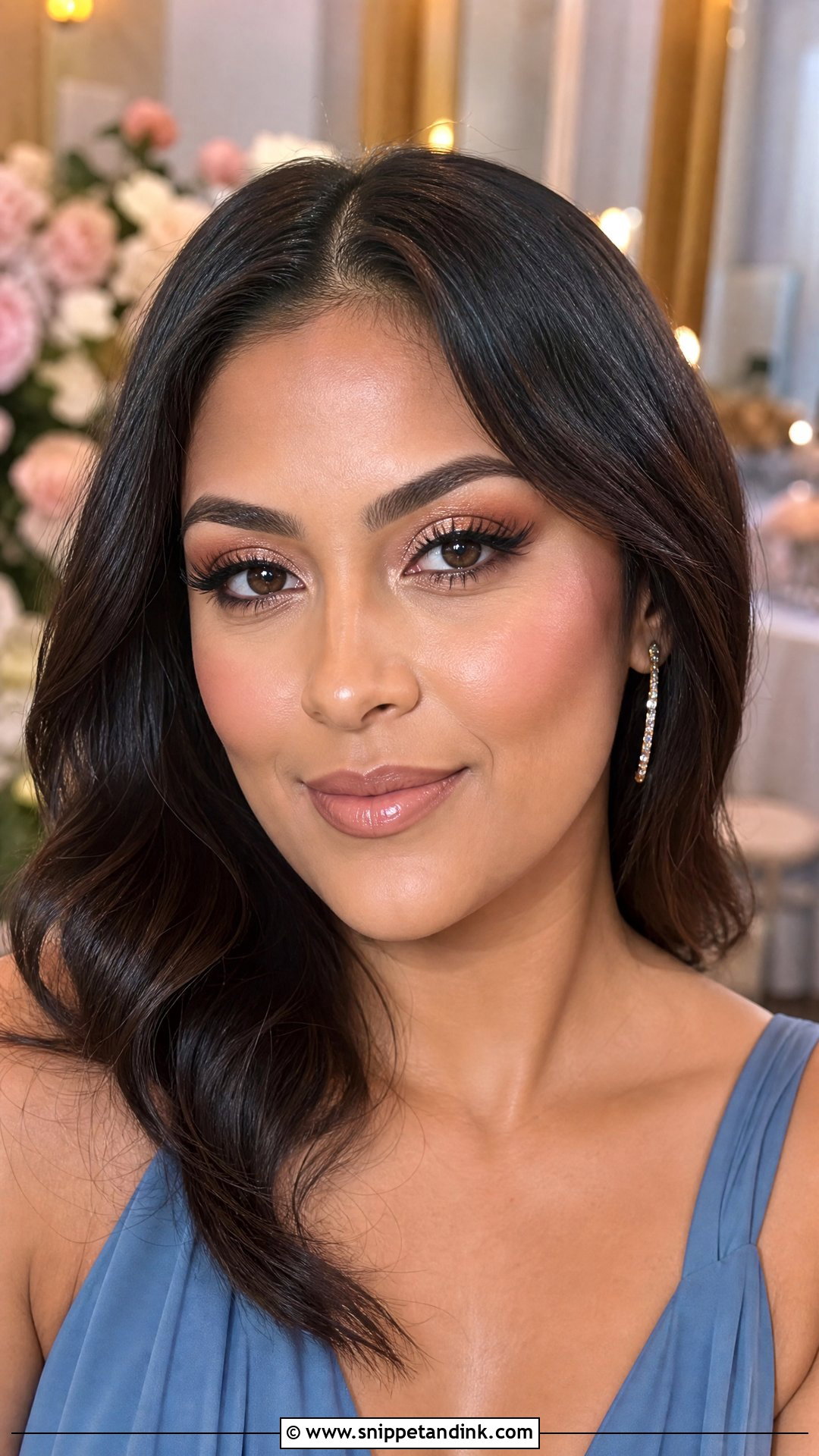 Light Rose Gold Wedding Party Makeup - Snippet and Ink - 20 Light Makeup for Wedding Party Ideas