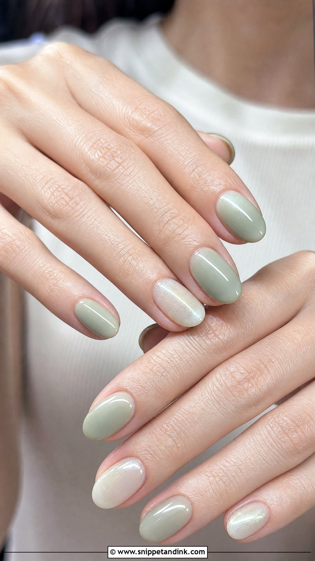 Light Sage Green Wedding Nails - Snippet and Ink - 25 Sage Green Wedding Nails