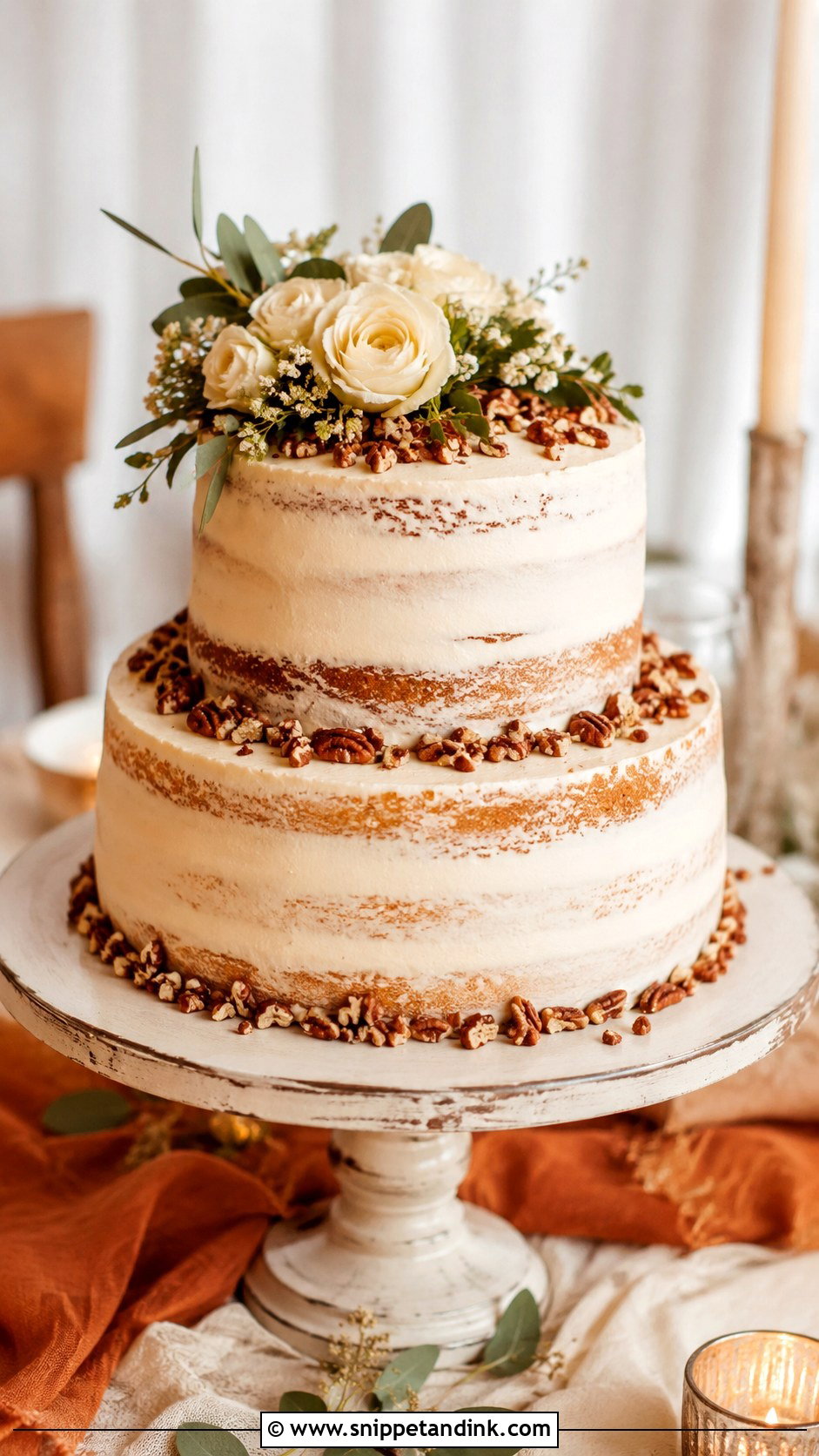 Lightly Iced Carrot Wedding Cake - Snippet and Ink - 20 Lightly Iced Wedding Cake Ideas