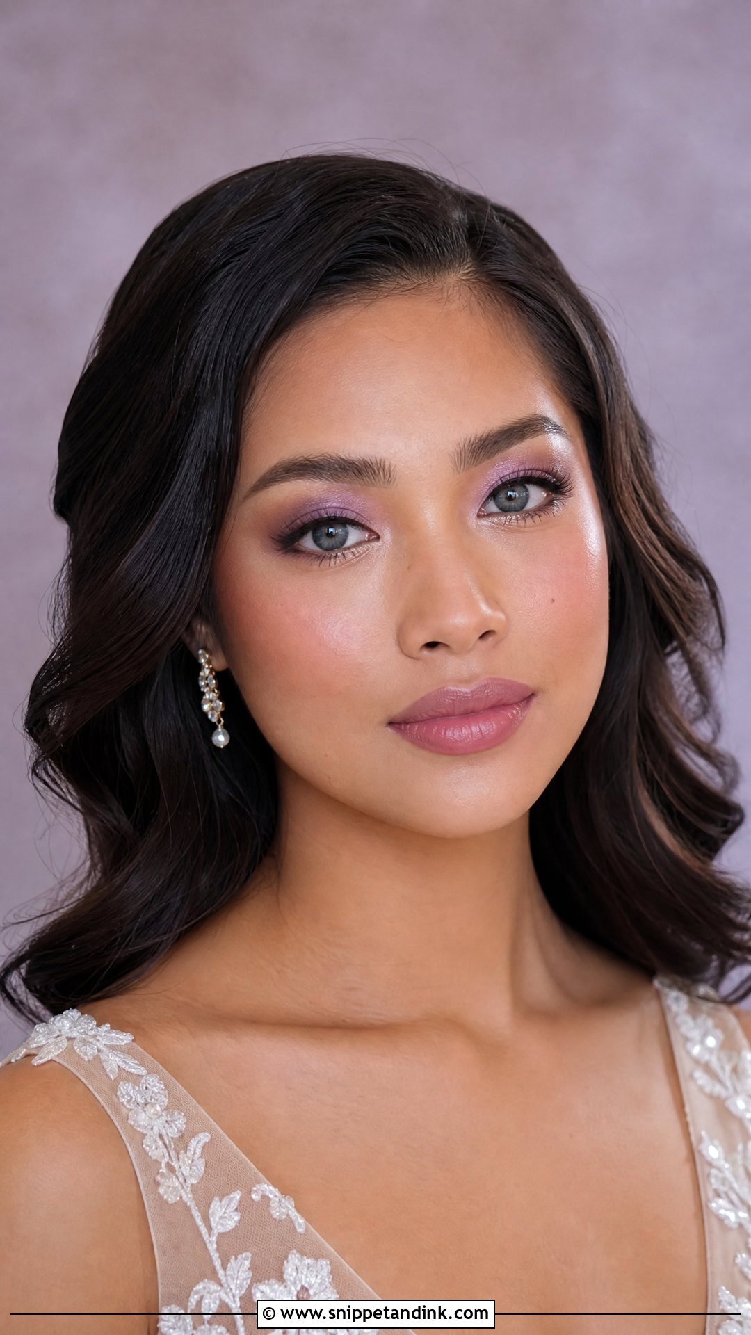 Lilac Bridal Makeup for Blue Eyes - Snippet and Ink - 20 Wedding Day Makeup for Bride Blue Eyes