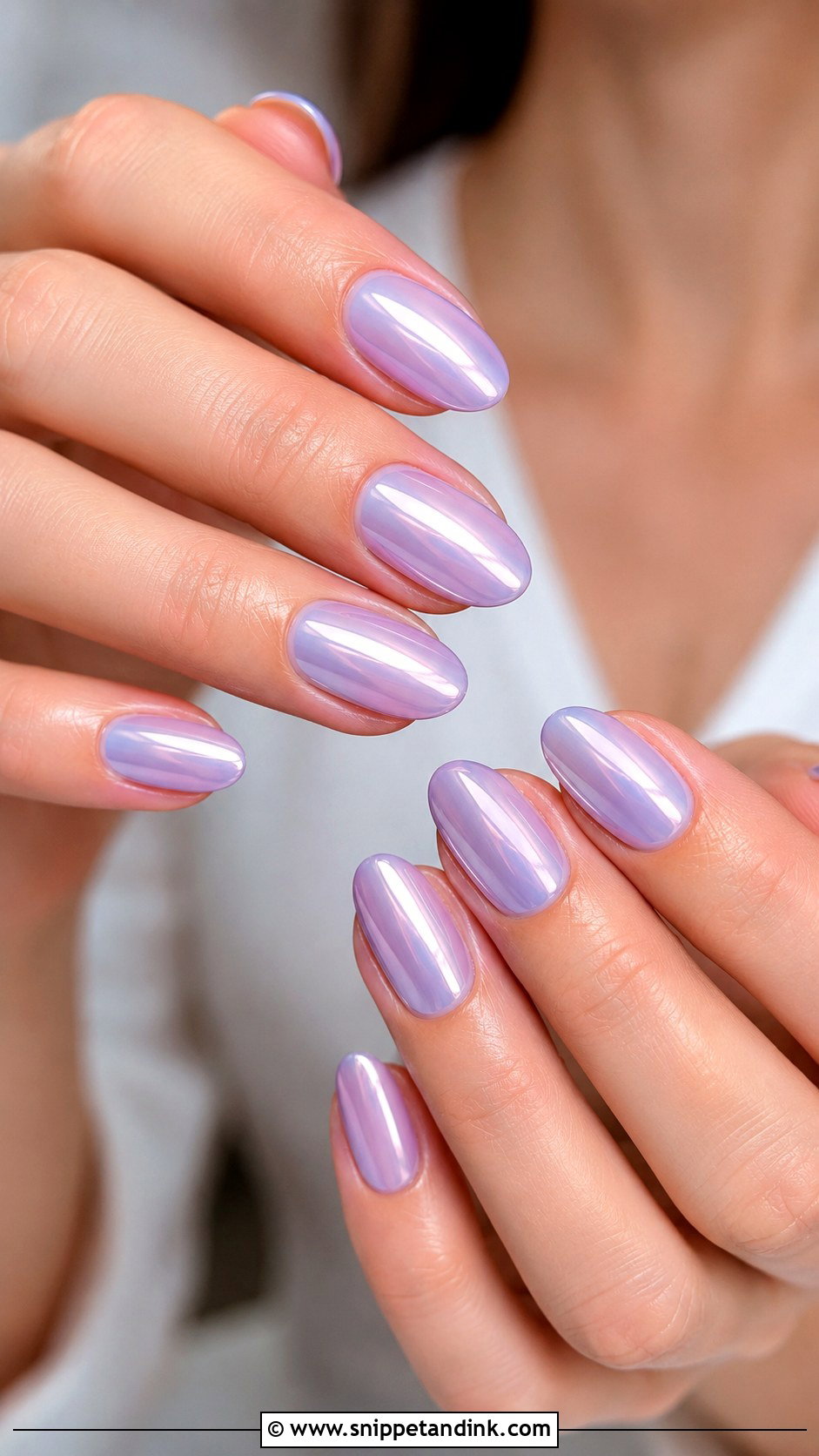 Lilac Chrome Bridal Nails - Snippet and Ink - 20 Purple Bridal Nails