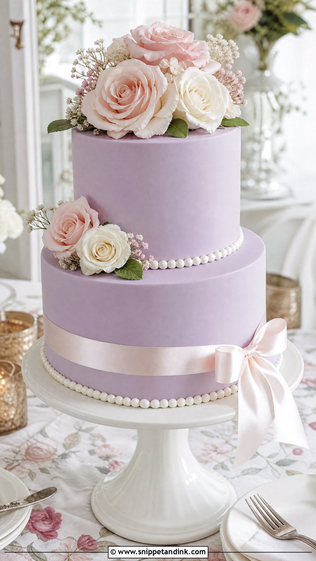 Lilac Wedding Cake - Snippet and Ink - 25 Purple Cake Aesthetic Ideas for Wedding