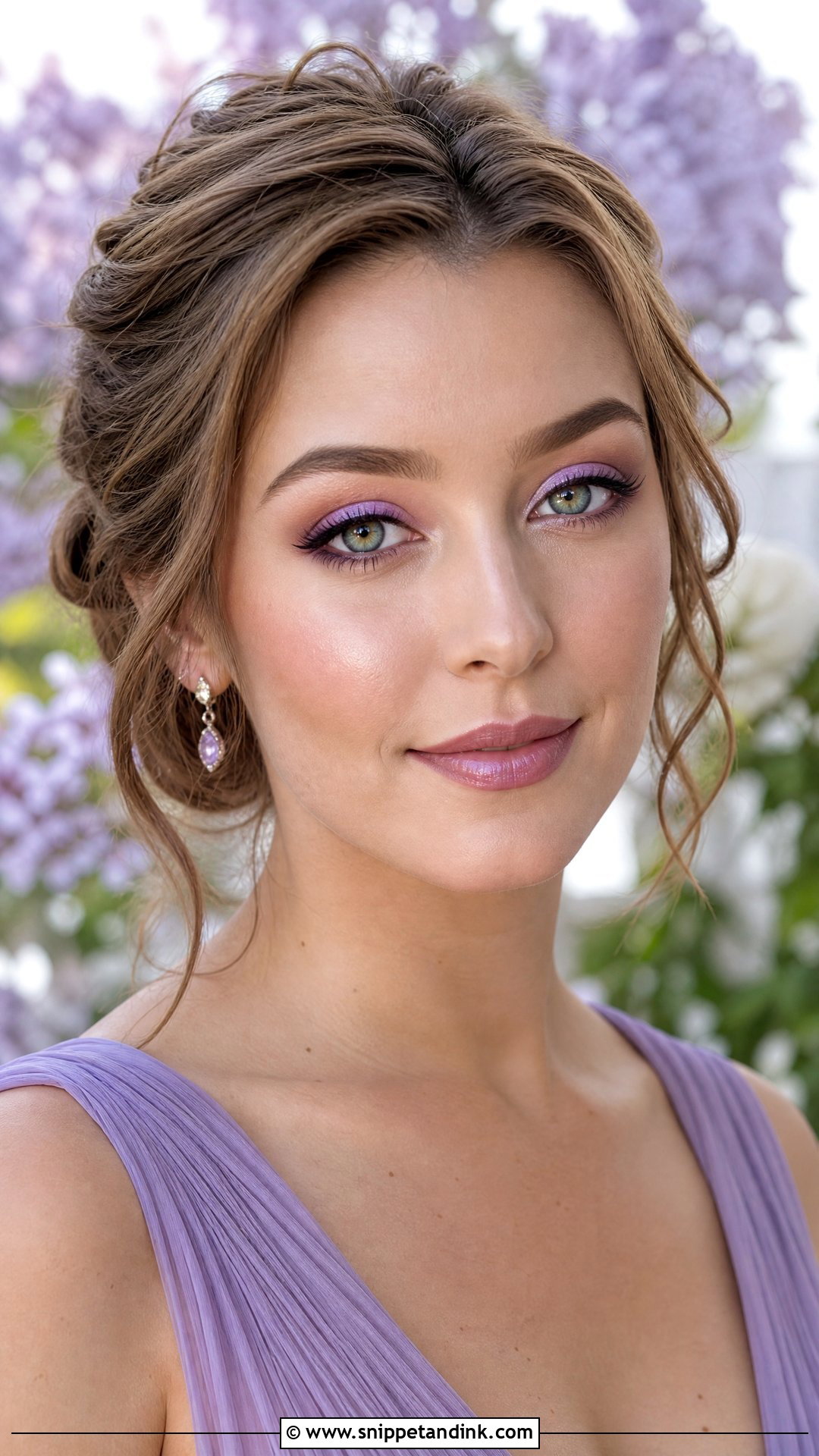Lilac Wedding Makeup Look For Green Eyes - Snippet and Ink - 20 Wedding Makeup Looks for Green Eyes