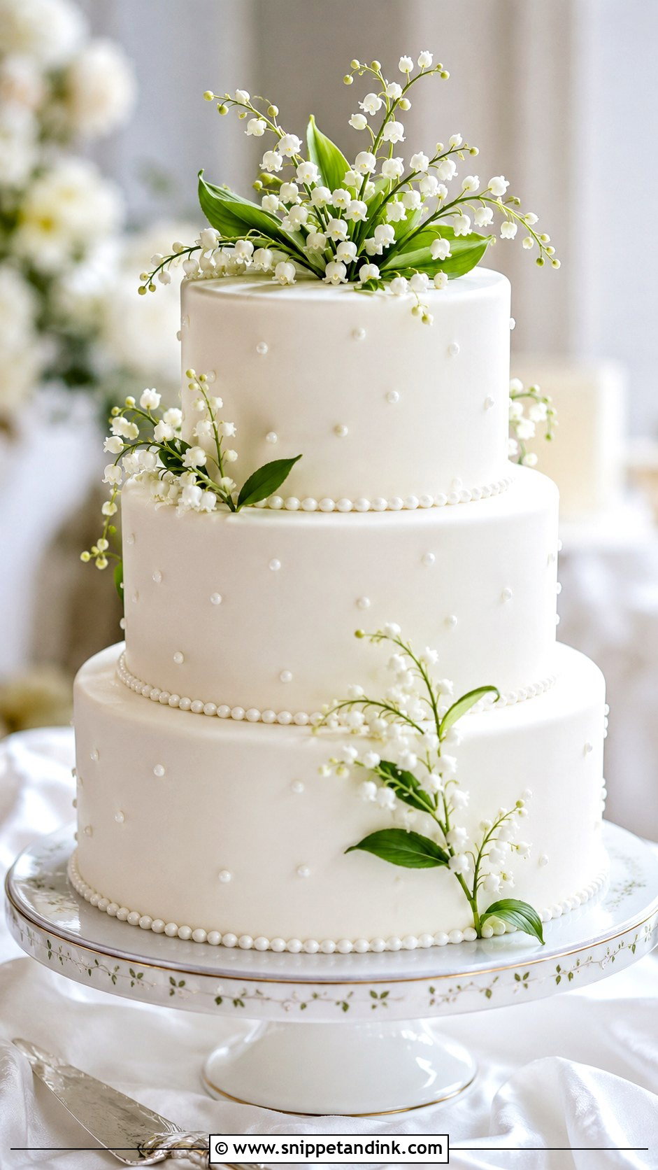 Lily Of The Valley Wedding Cake - Snippet and Ink - 25 Flowers for Wedding Cake Ideas