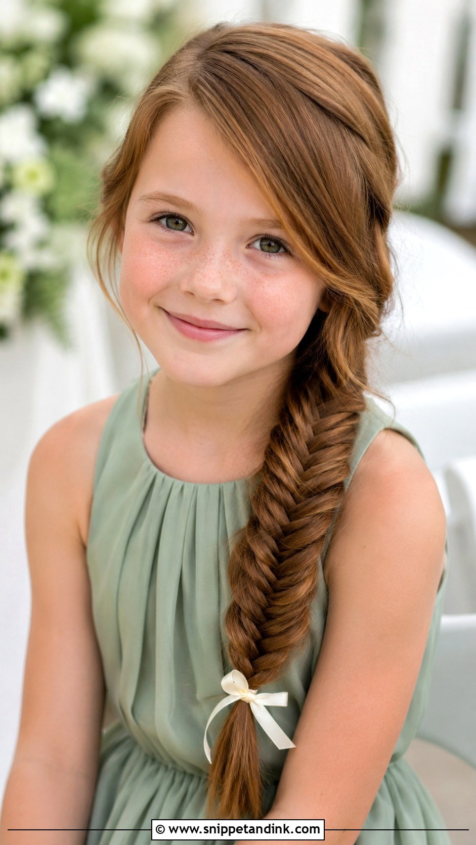 Little Girl Fishtail Braid - Snippet and Ink - 20 Kids Hair for Wedding Ideas