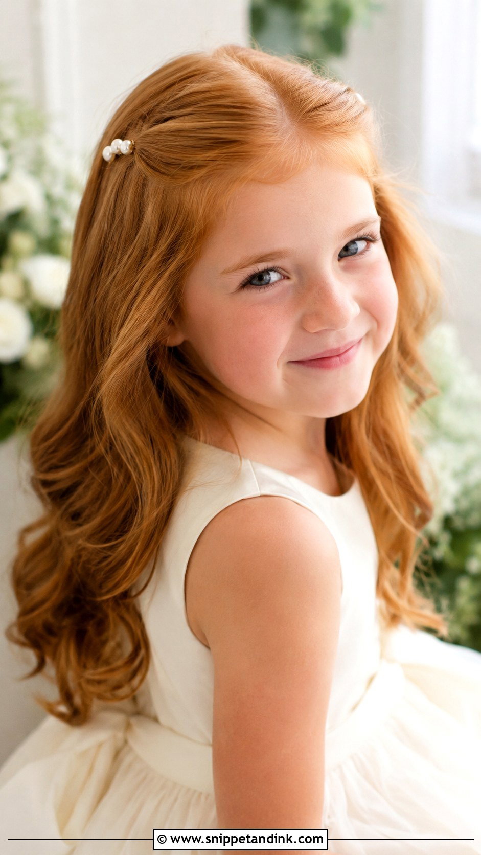 Little Girl Loose Waves - Snippet and Ink - 15 Wedding Hairstyles for Little Kids
