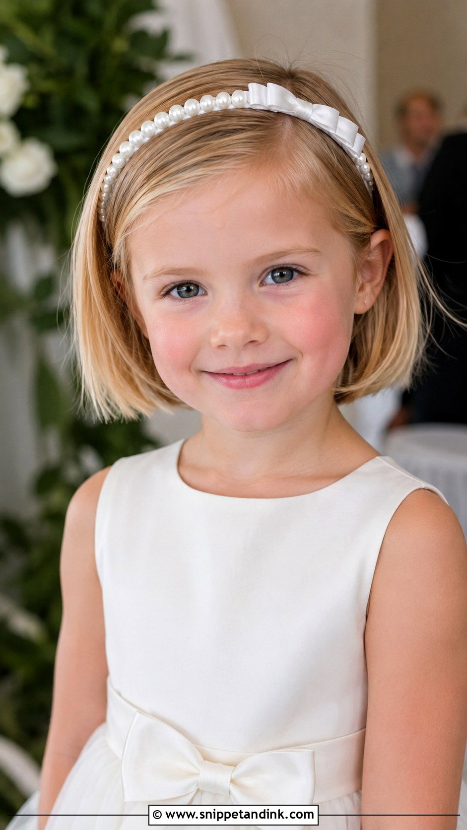 Little Girl Short Hair With Headband - Snippet and Ink - 15 Wedding Hairstyles for Little Kids