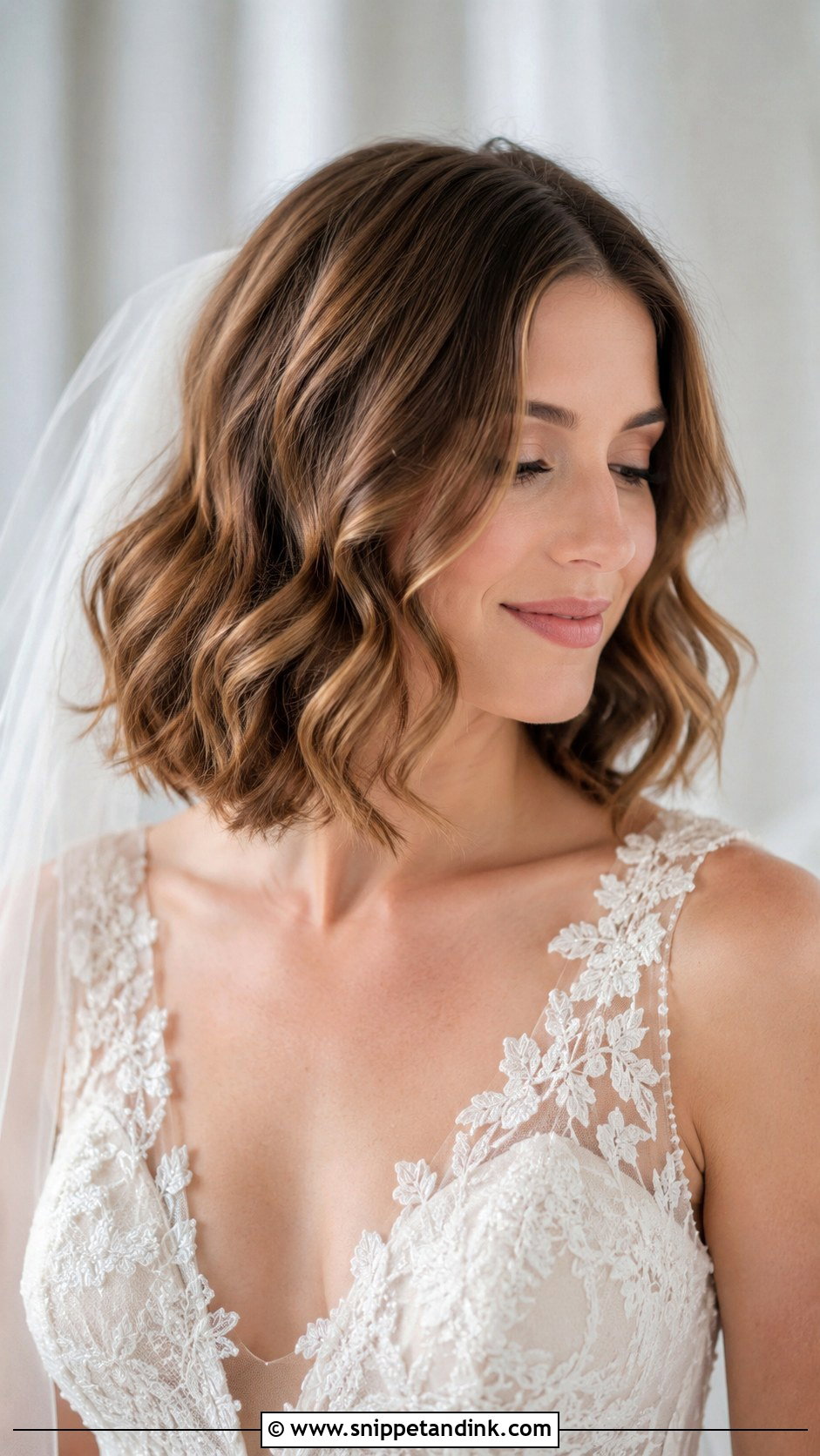 Lob with Soft Curls - Snippet and Ink - 25 Short Hair Styles for Wedding