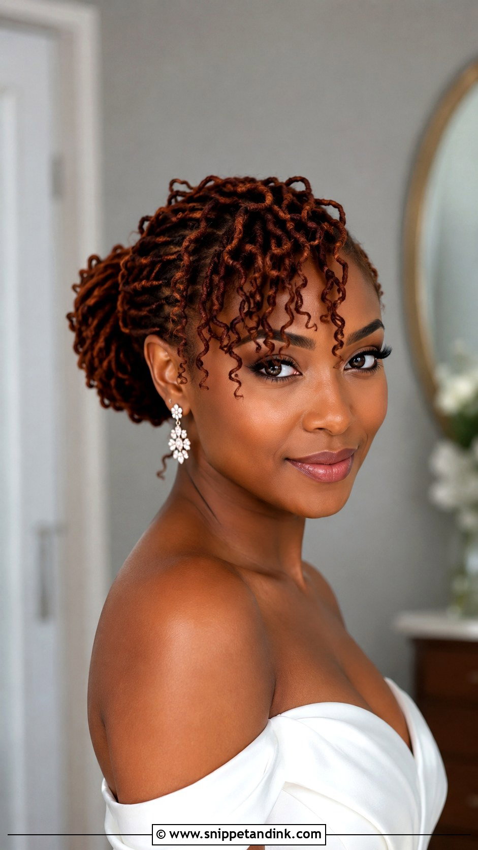Loc Bangs Bridal Style - Snippet and Ink - 25 Bridal Locs Hairstyles