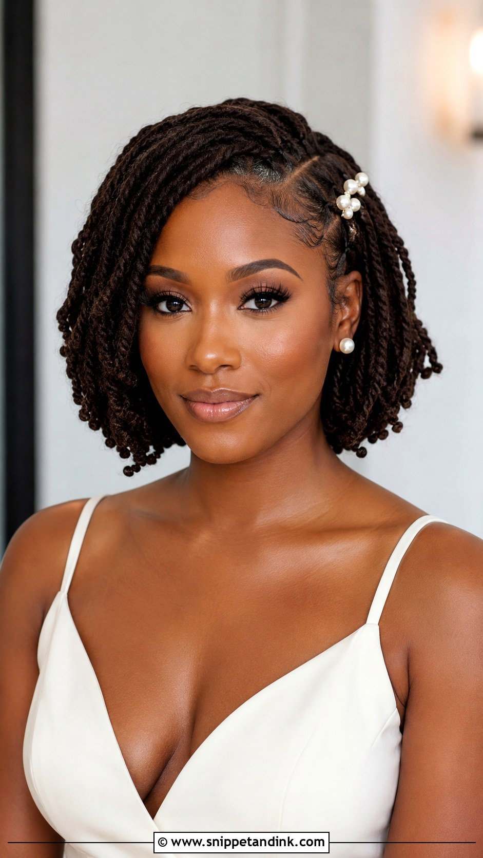 Loc Bob For Wedding - Snippet and Ink - 15 Locs Styles for Wedding