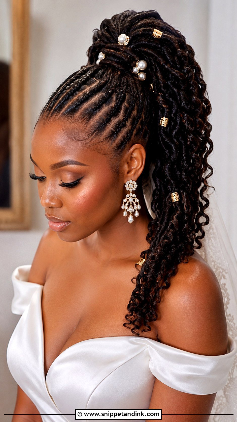 Loc Bridal Ponytail For Black Women - Snippet and Ink - 20 Bridal Ponytail Hairstyles Black Women