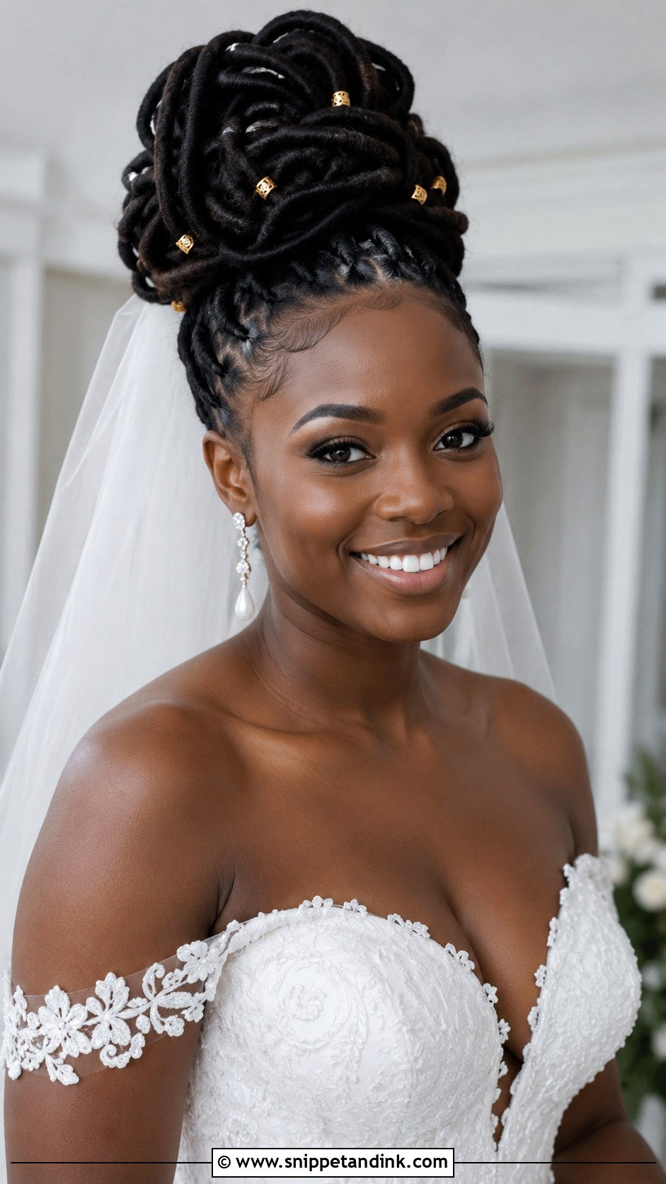 Loc Bridal Updo - Snippet and Ink - 20 Bridal Hair for Black Women Ideas