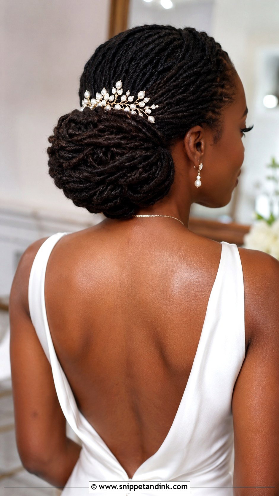 Loc Chignon Wedding Hair - Snippet and Ink - 15 Wedding Hair Locs