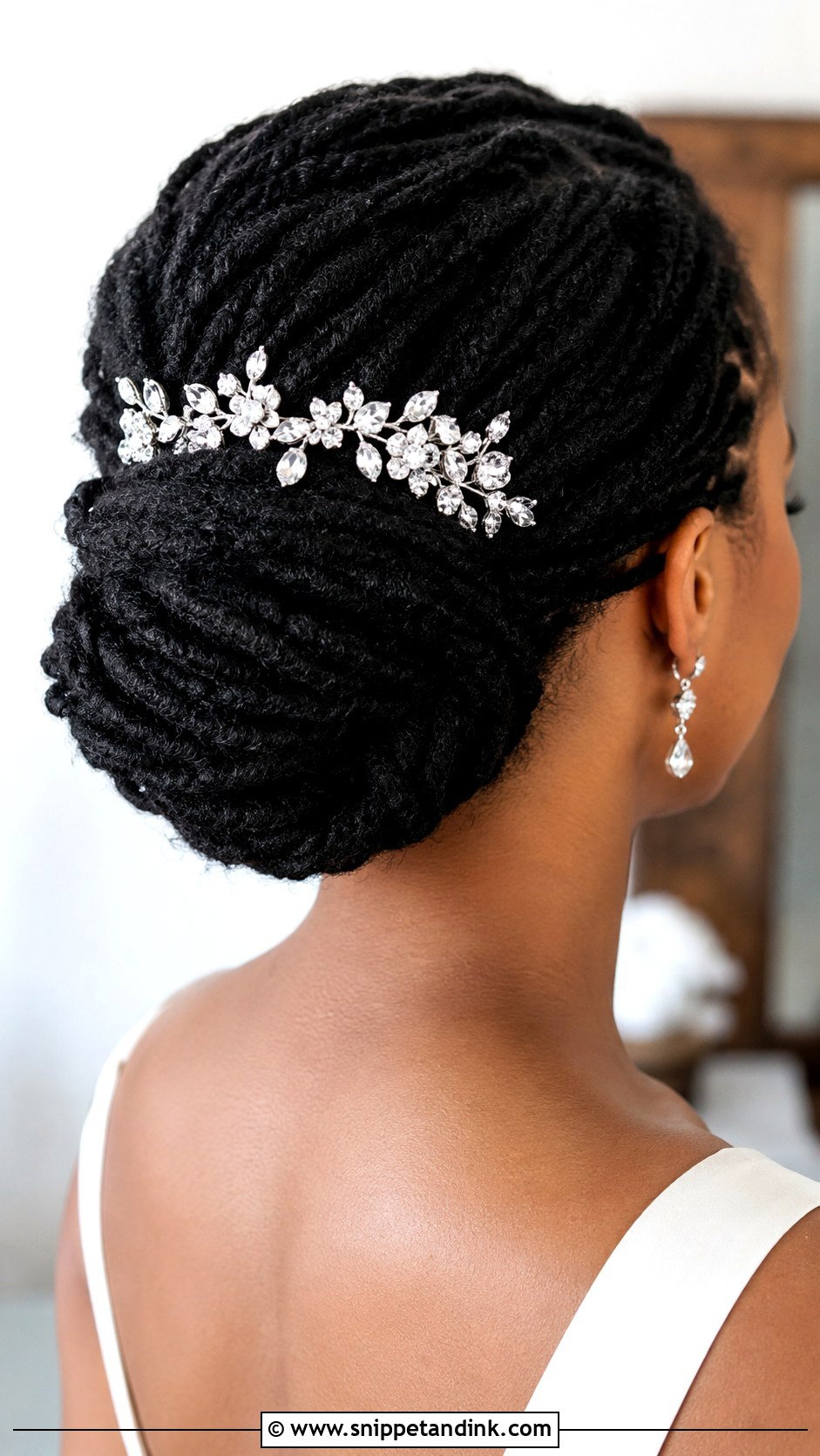 Loc Chignon for Brides - Snippet and Ink - 20 Dreadlocks Wedding Hairstyles Brides