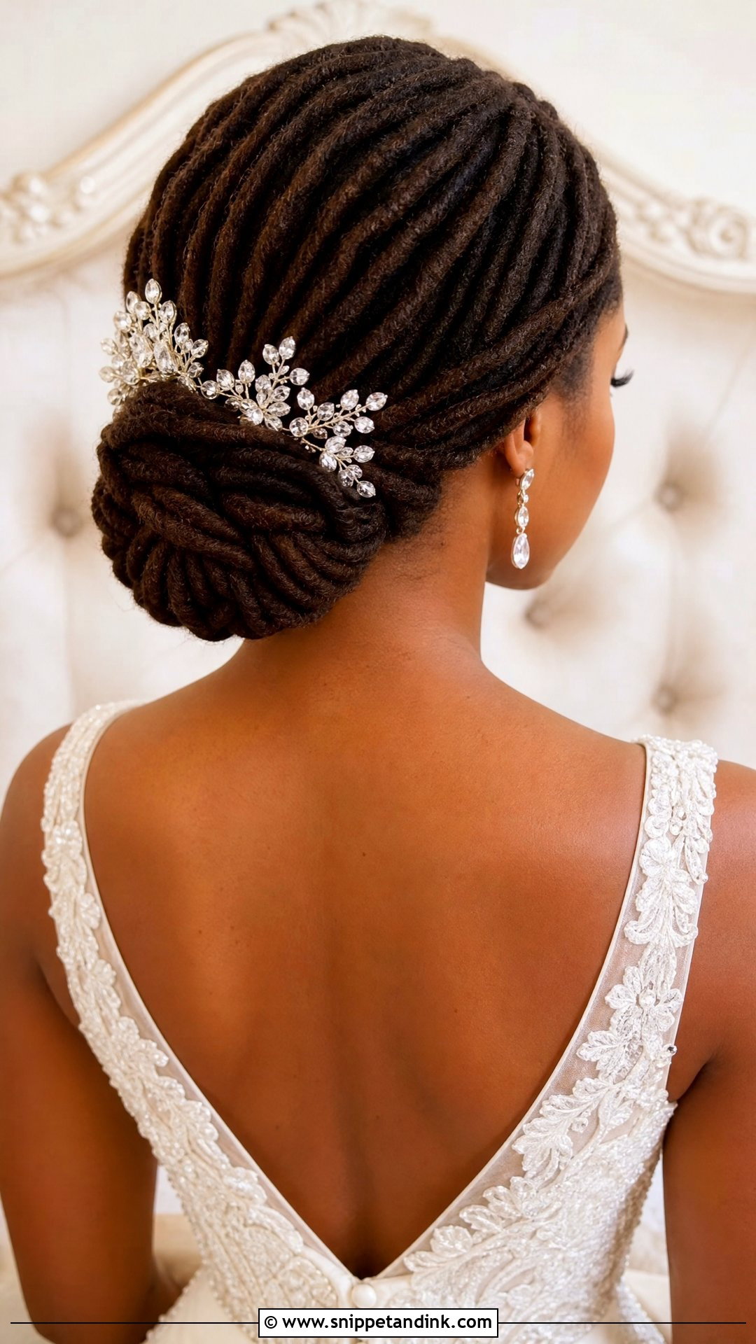 Loc Chignon for Wedding - Snippet and Ink - 20 Wedding Hairstyles for Locs