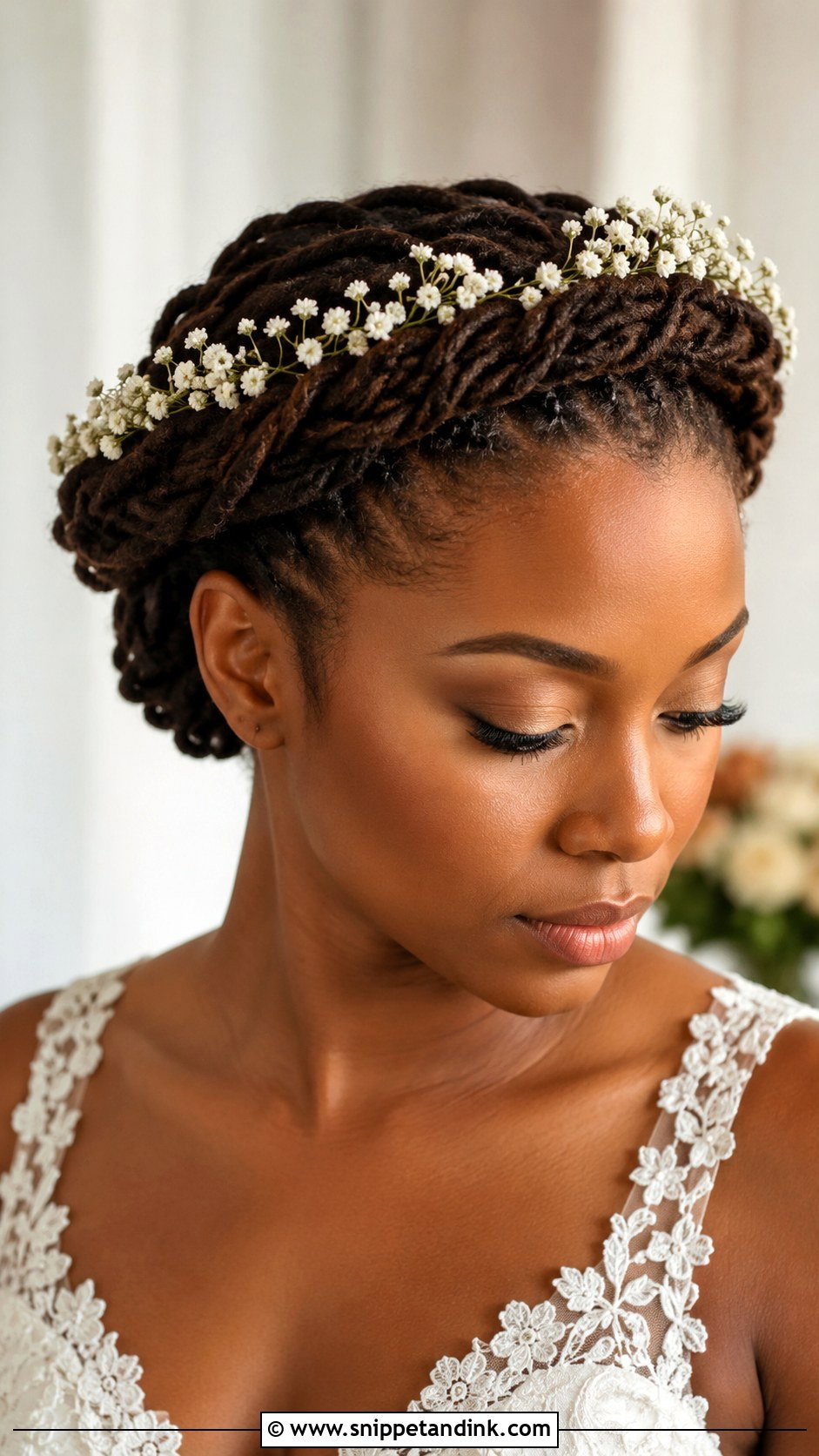 Loc Crown Braid - Snippet and Ink - 15 Locs Styles for Wedding