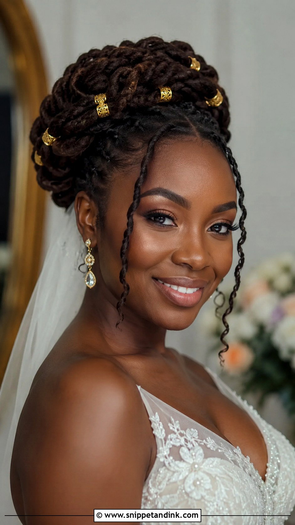 Loc Crown Wedding Hairstyle - Snippet and Ink - 15 Wedding Hairstyles Black Women Locs