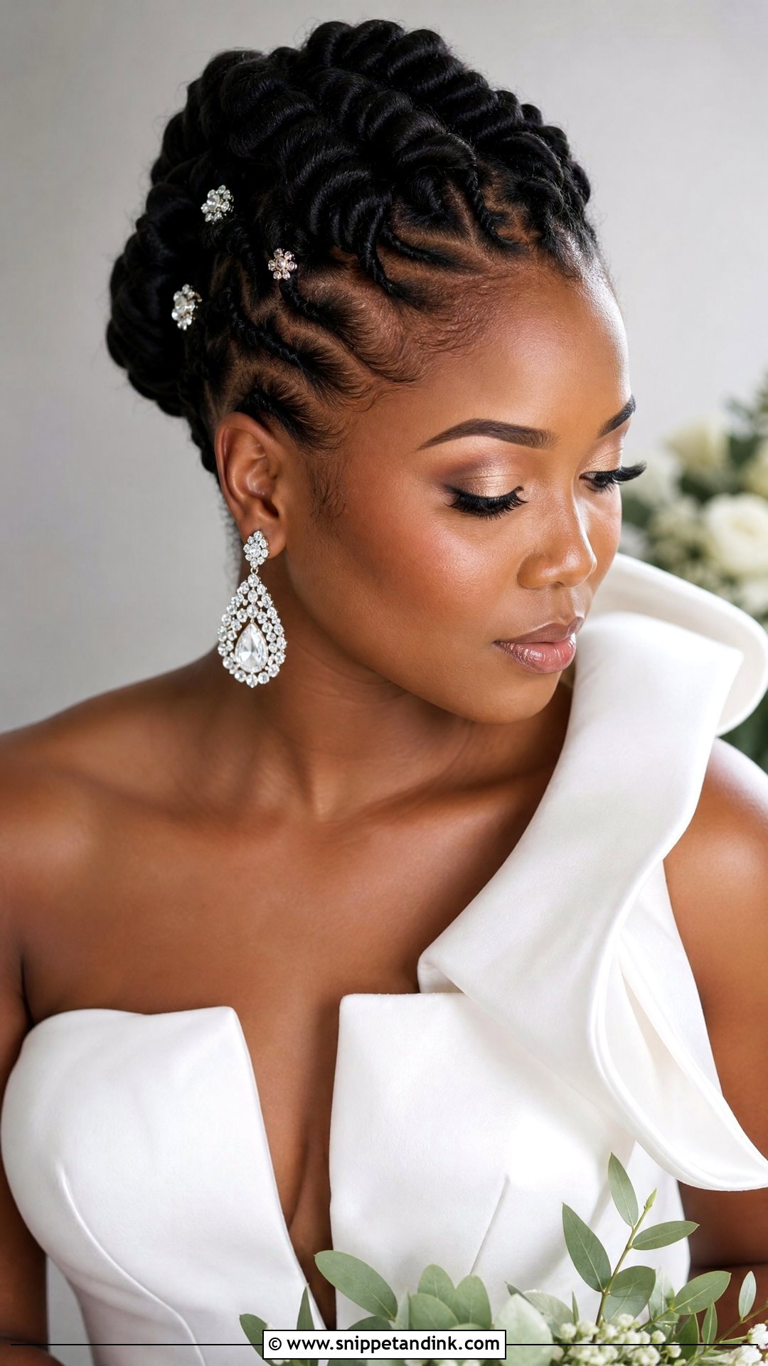 Loc Faux Hawk Bridal Style - Snippet and Ink - 20 Loc Bridal Hairstyles