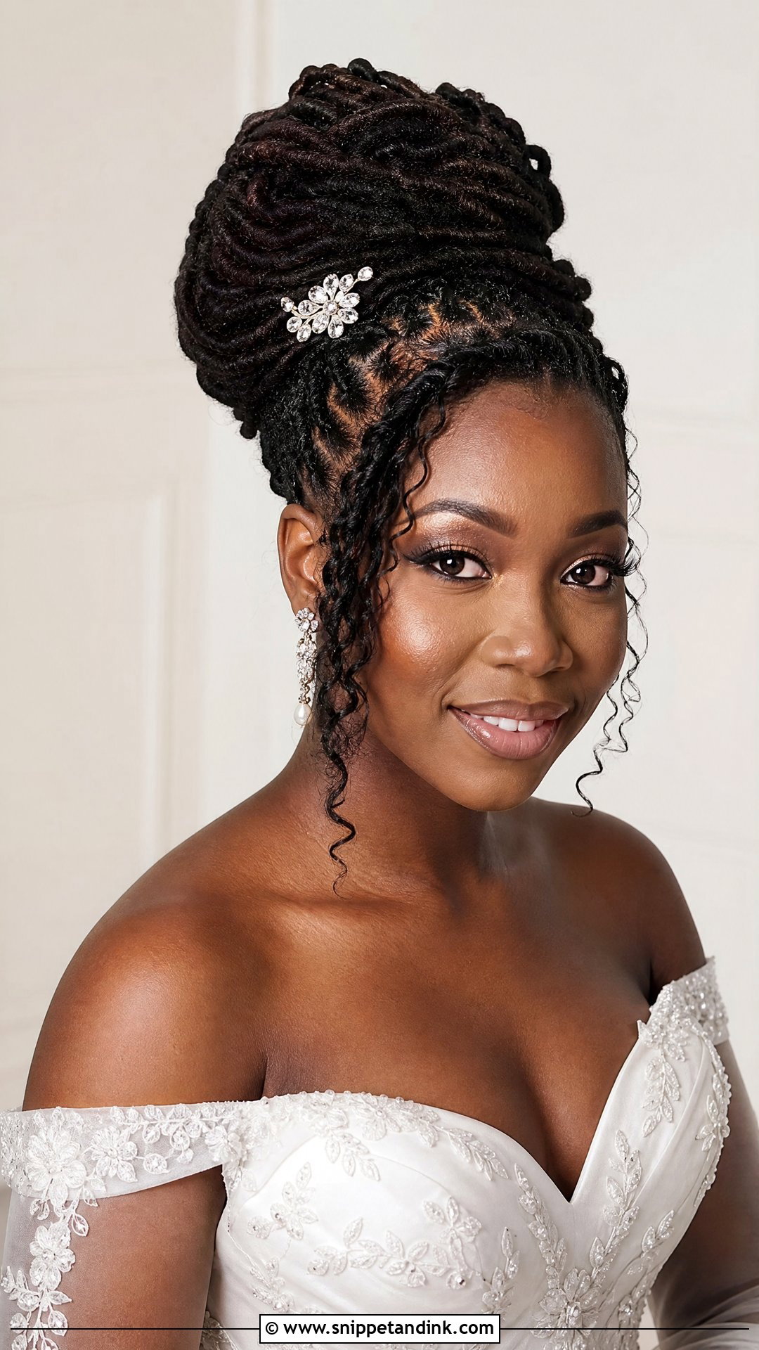 Loc French Roll - Snippet and Ink - 20 Loc Wedding Hairstyles