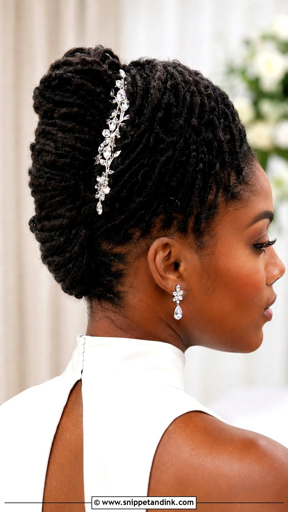 Loc French Twist - Snippet and Ink - 15 Locs Styles for Wedding