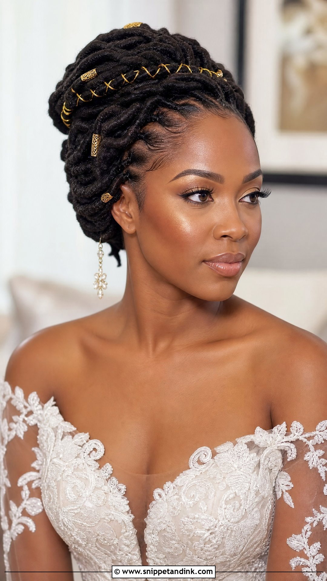 Loc Goddess Braid - Snippet and Ink - 20 Loc Wedding Hairstyles