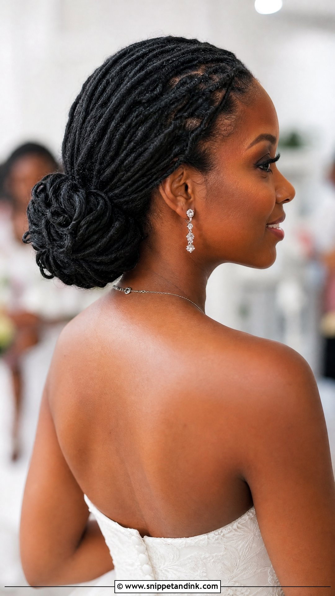 Loc Low Bun for Brides - Snippet and Ink - 20 Wedding Hairstyles for Locs