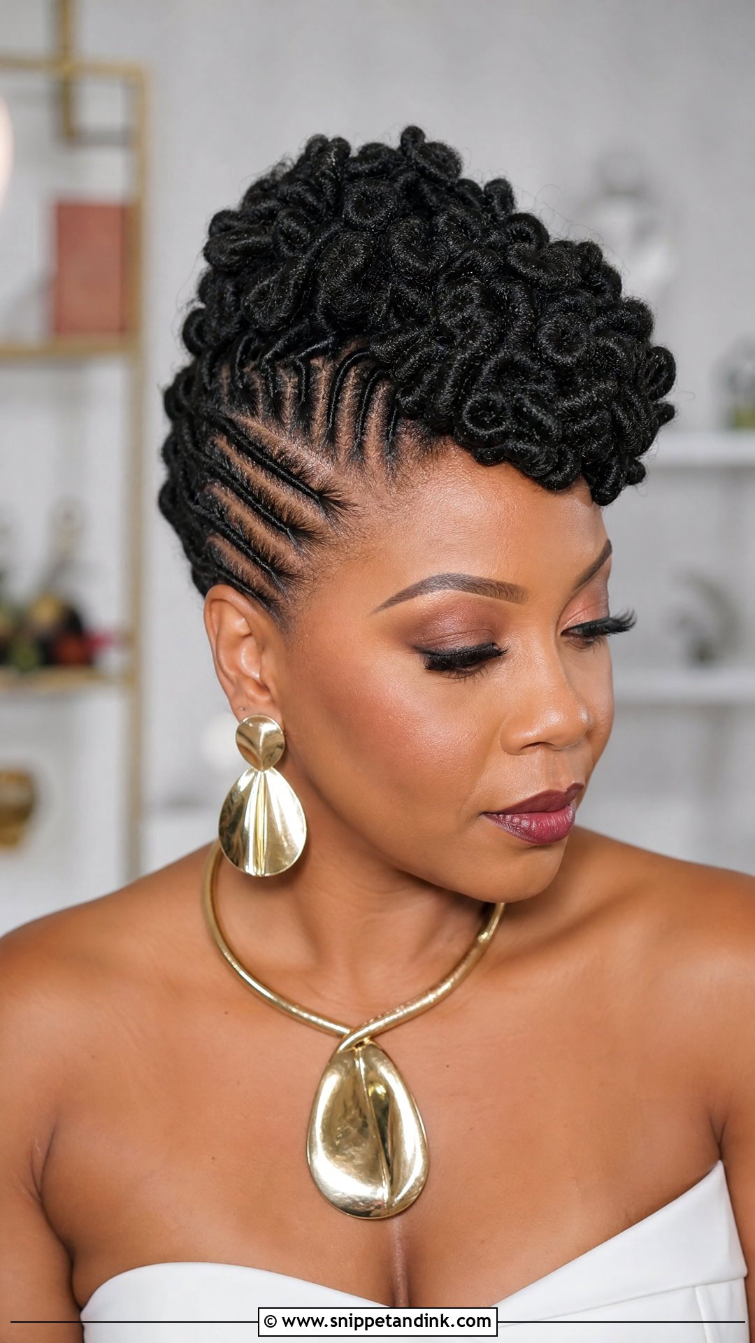 Loc Mohawk Updo - Snippet and Ink - 20 Wedding Hairstyles for Locs
