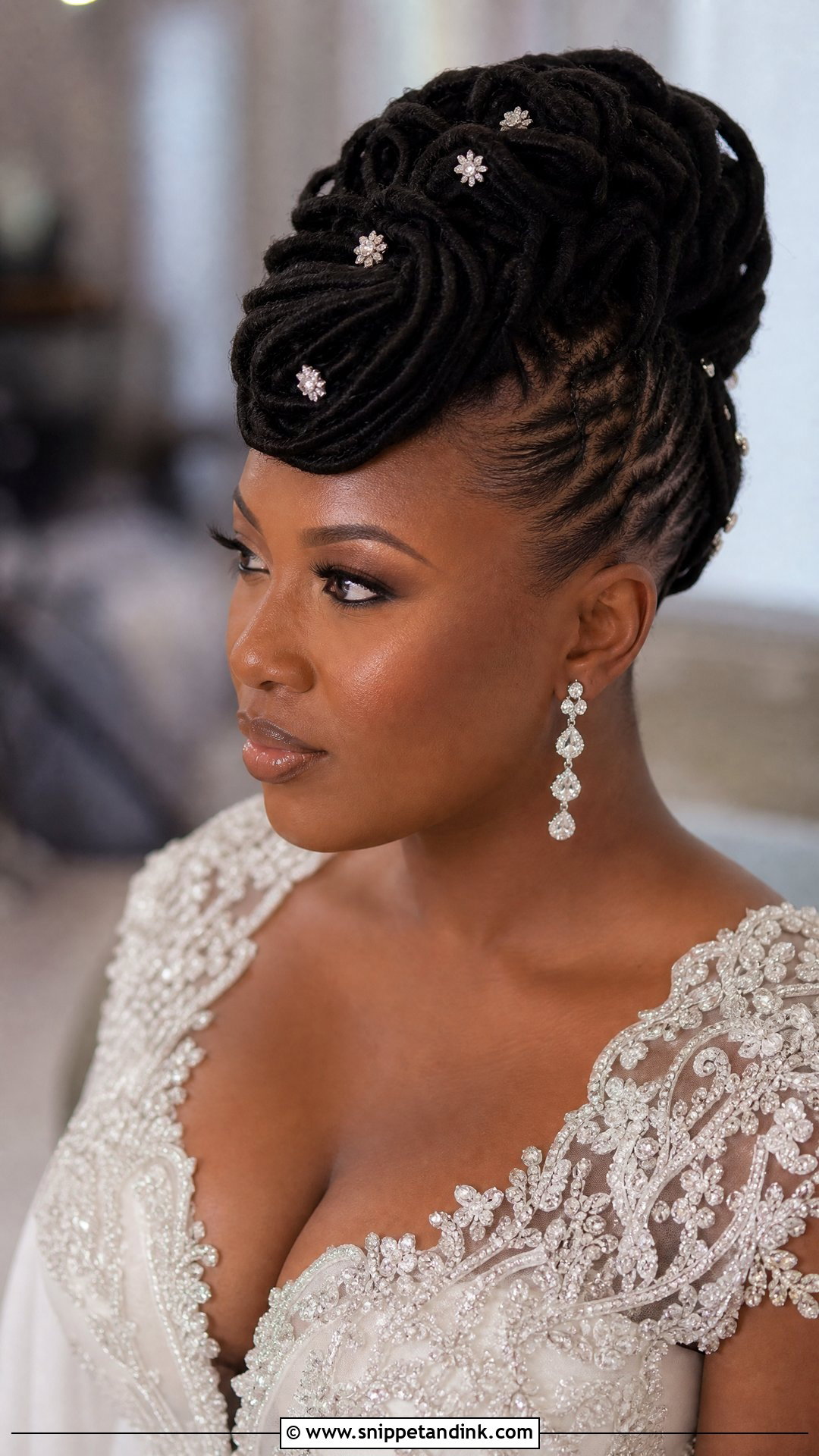 Loc Mohawk Updo - Snippet and Ink - 30 Dreadlock Wedding Hairstyles