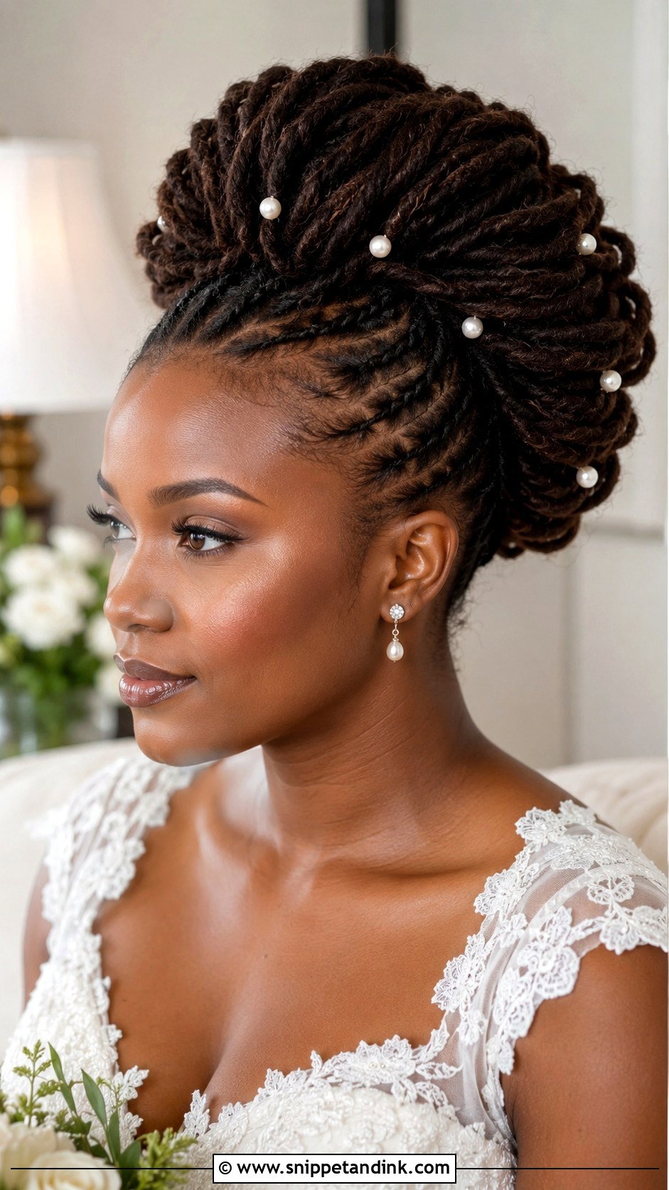 Loc Mohawk Updo Wedding Hair - Snippet and Ink - 15 Mohawk Updo Wedding Ideas