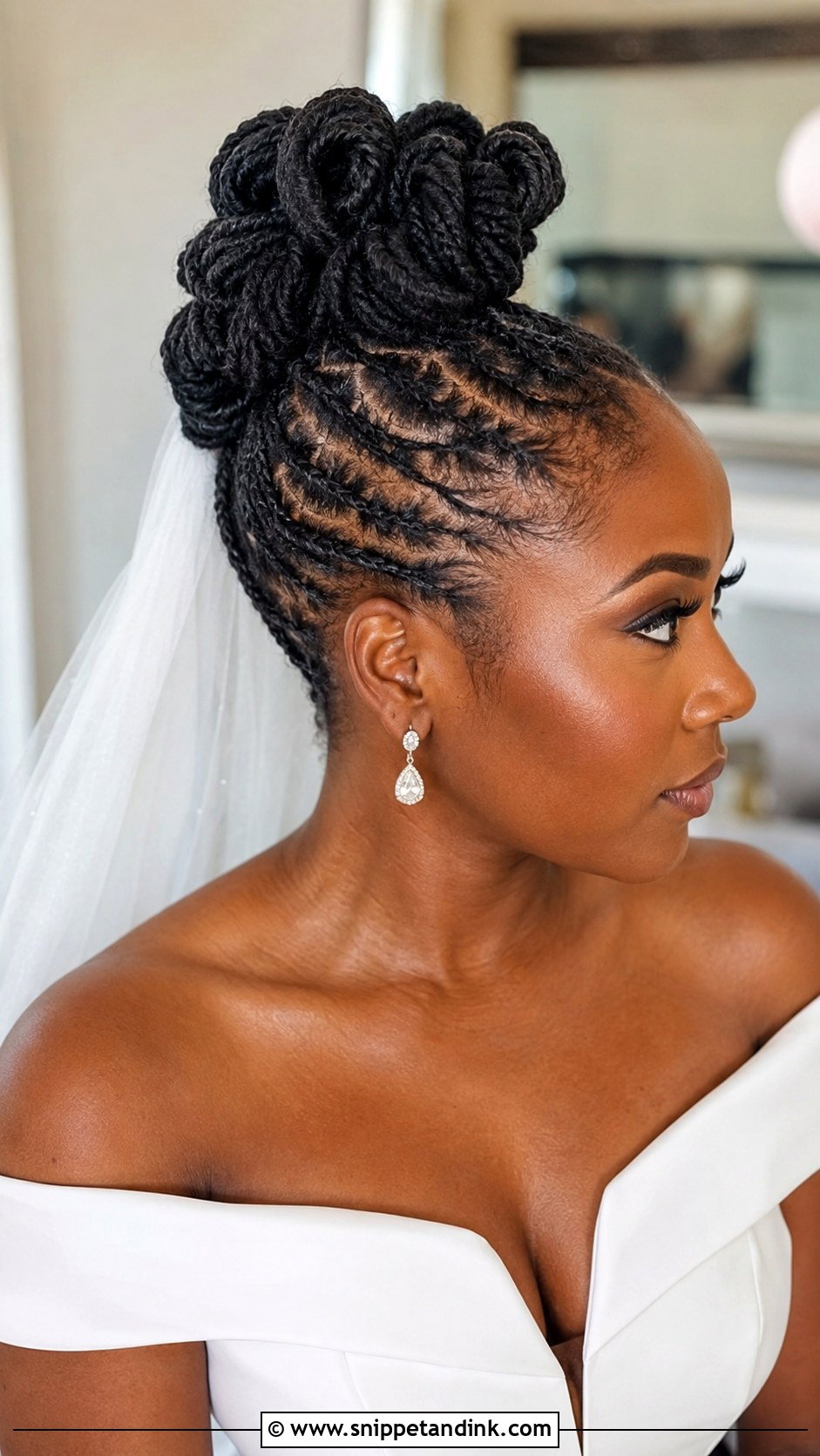 Loc Mohawk Updo - Snippet and Ink - 20 Loc Wedding Hairstyles Brides