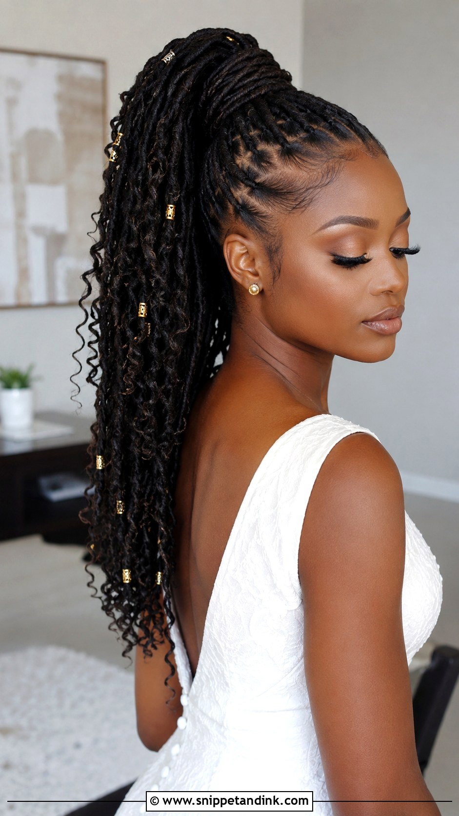 Loc Ponytail Wedding Hairstyle - Snippet and Ink - 15 Wedding Hairstyles Black Women Locs