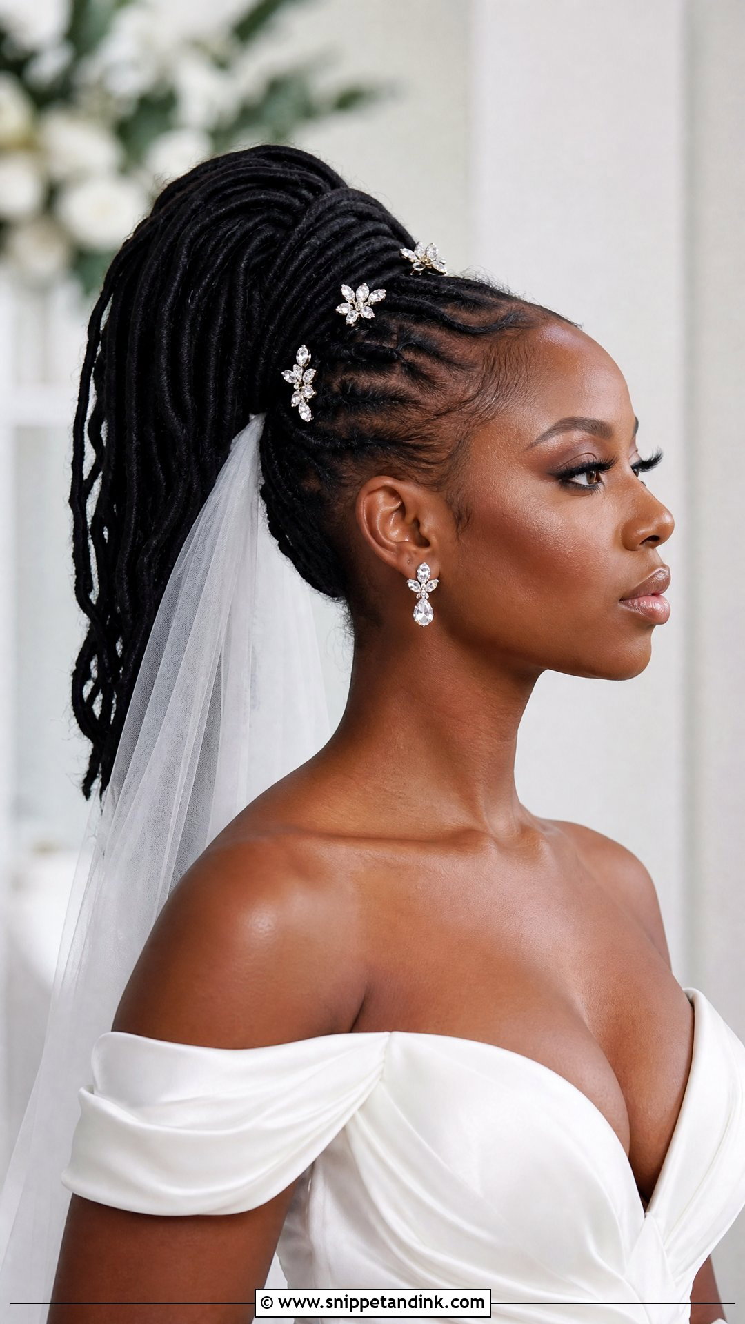 Loc Ponytail for Brides - Snippet and Ink - 20 Wedding Hairstyles for Locs