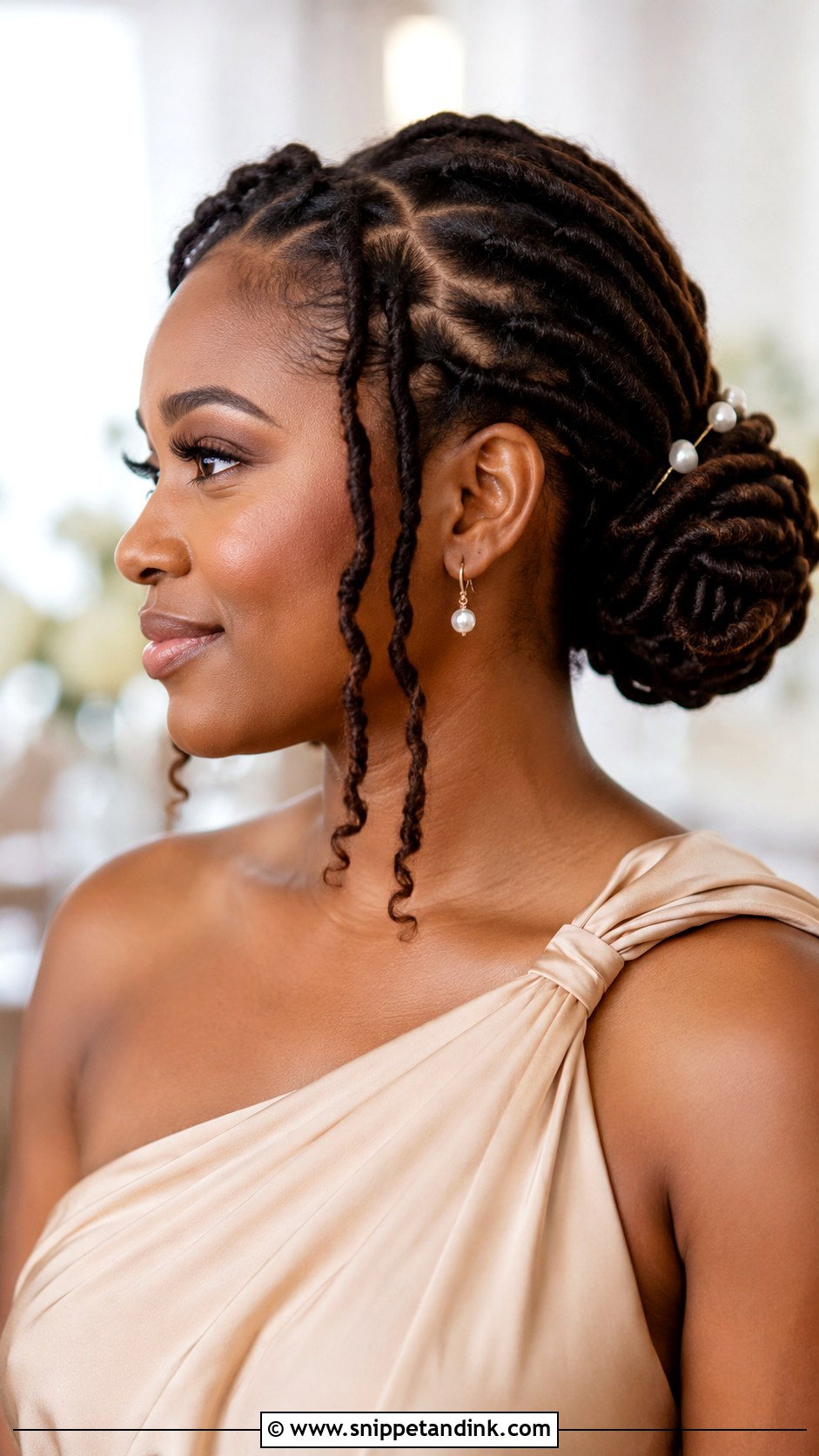 Loc Updo Bridesmaid Hair - Snippet and Ink - 20 2025 Bridesmaid Hair Ideas