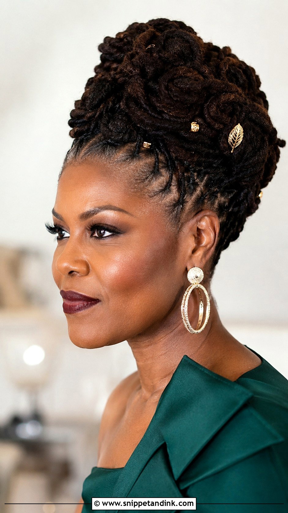 Loc Updo Wedding Guest Hairstyle - Snippet and Ink - 15 Wedding Guest Hairstyles for Black Women